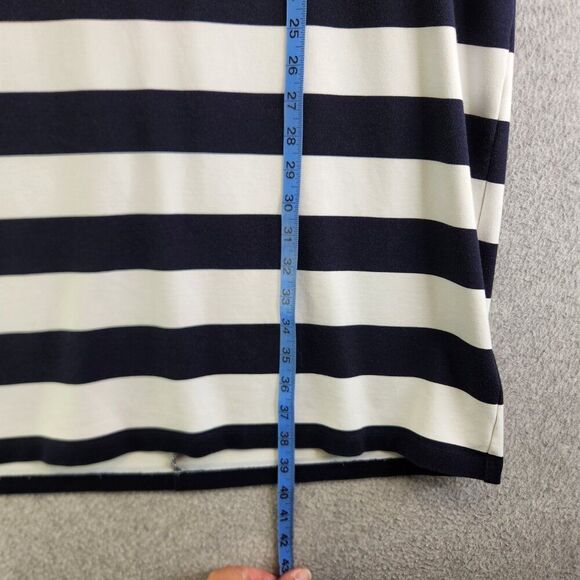Lauren Ralph Lauren Dress Womens 1X Blue White Striped Coastal Vacation Resort - Picture 8 of 15
